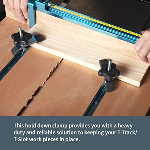 POWERTEC 71389P2 TTrack Mini HoldDown Clamp, 35/8" L x 3/4" Width