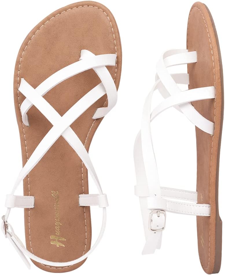 Women's Gladiator Flat Sandals Fisherman Strappy Sandals Ankle Strap Sandals - Image 8