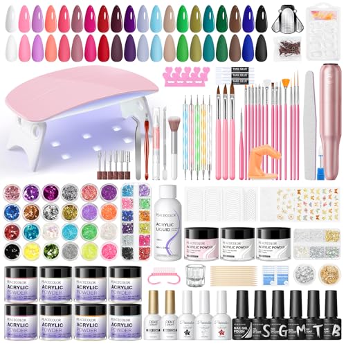 Acrylic Nail Kit for Beginners with Everything , 26pcs Gel