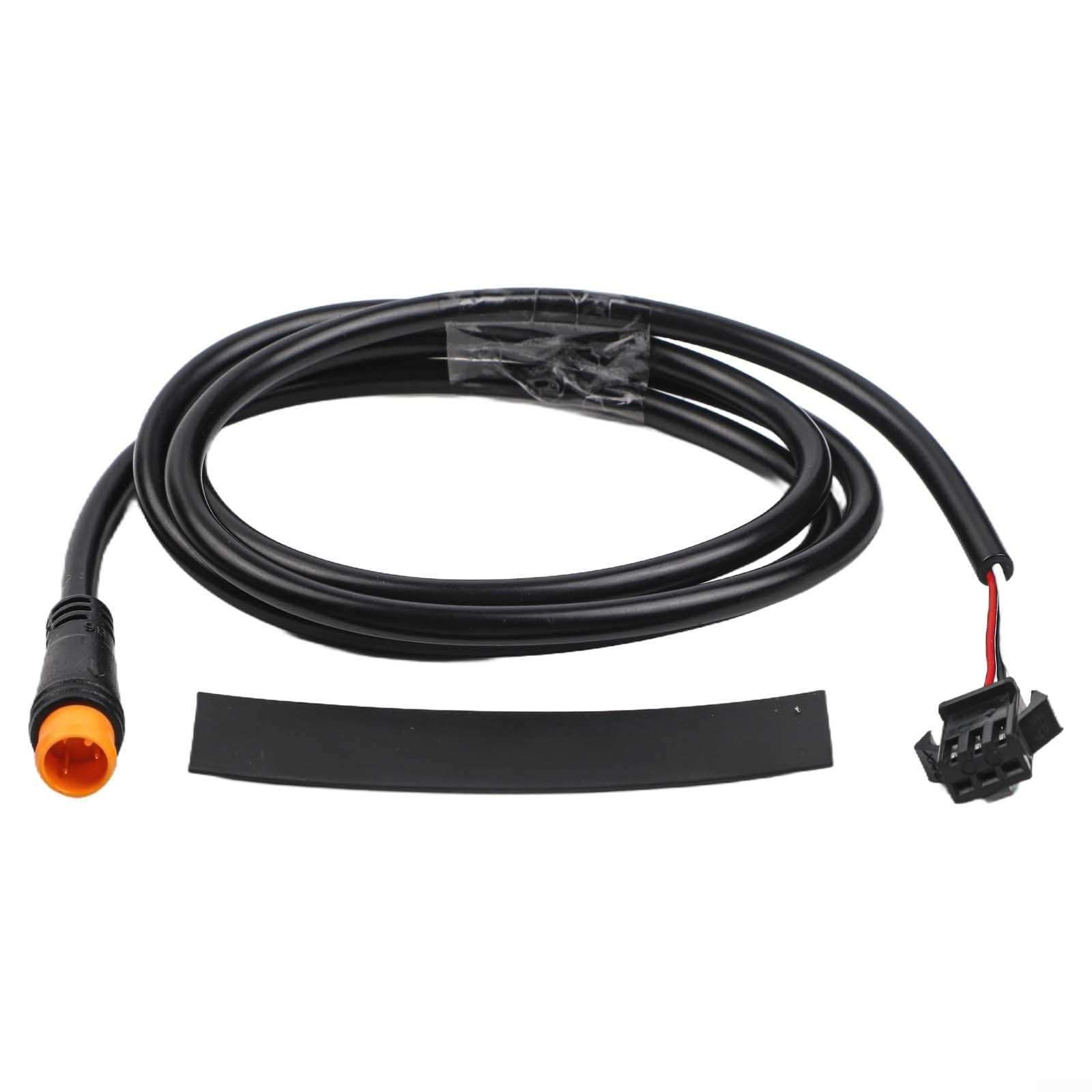 TONIXY 1X 3-Pin Ebike Extension Cable, Throttle Hall Pas Sensor Adapter, Male To Female Converter For Electric Mountain Bike Handlebar Booster, Black Pvc 830Mm(male to SM female)