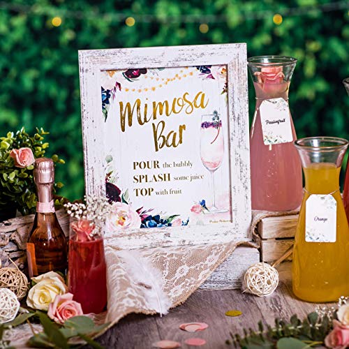 PRESTIGE Mimosa Bar Supplies Kit - Brunch Decorations w/ Mimosa Bar Sign, Bubbly Banner, Boho Bridal Shower Decorations Rose Gold, Rustic Baby Shower Decorations Momosa, Wedding Decor, Mothers Day Set - Thumbnail 4