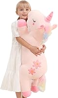 32 Inch Giant Pink Unicorn Plush Toy - Jumbo Soft Body Pillow, Large Rainbow Stuffed Animal for Kids Girls Boys, Birthday Gift