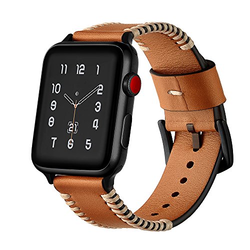 SEURE コンパチブル Apple Watch バンド,メンズとレディースのレザー時計バンド44mm 42mm 40mm 38mm Apple Watch バンドと互換性があります Apple Watch 6 5 4 3 2 1 SEシリーズに適しています