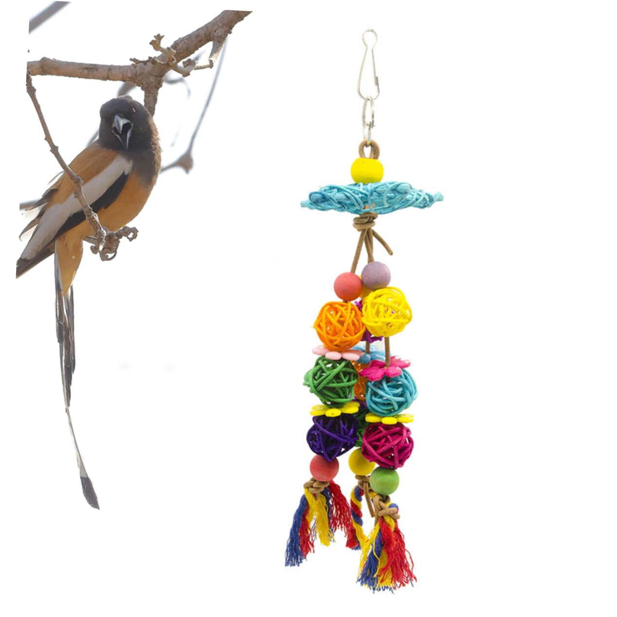 YARNOW 6piezas Juguetes para Pájaros Columpios y para Periquitos Cacatúas y Aves Pequeñas Estimulación y Entretenimiento Material Seguro para