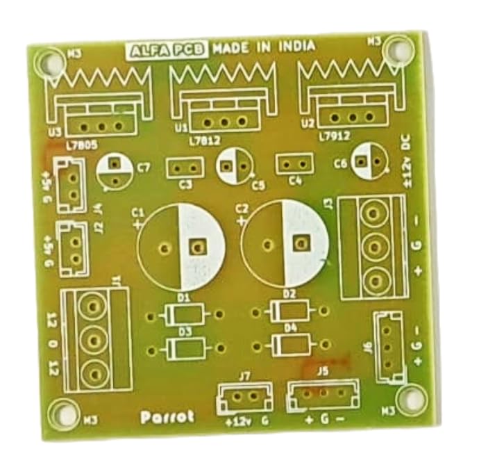 5v +12v -12v Regulated Power Supply Board with JST/Relimate Connectors - PCB only-image-2
