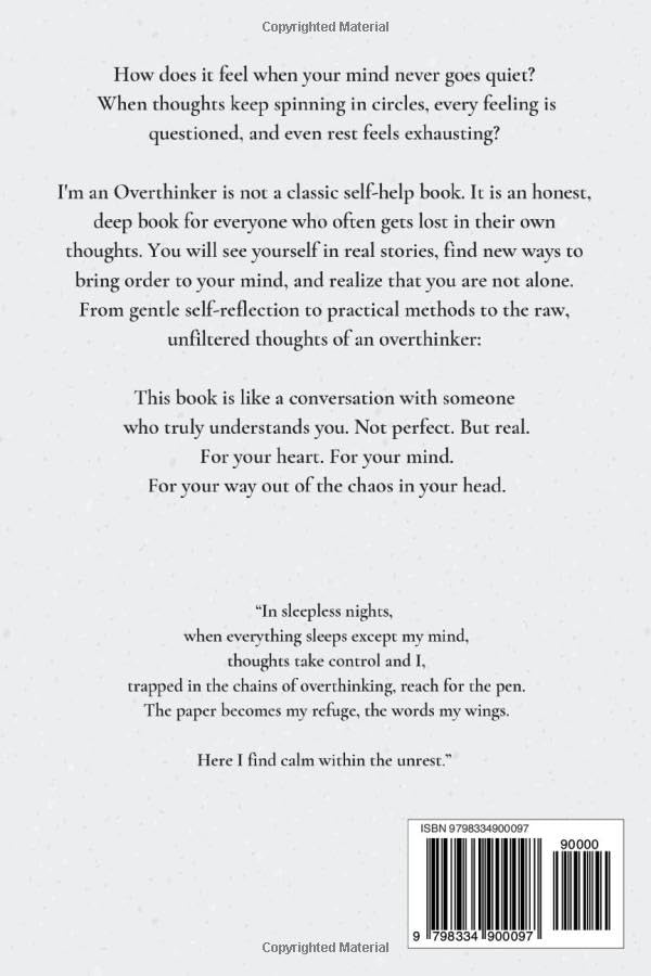 Image of I'm an Overthinker: How to stop overthinking with small changes and live in the here and now