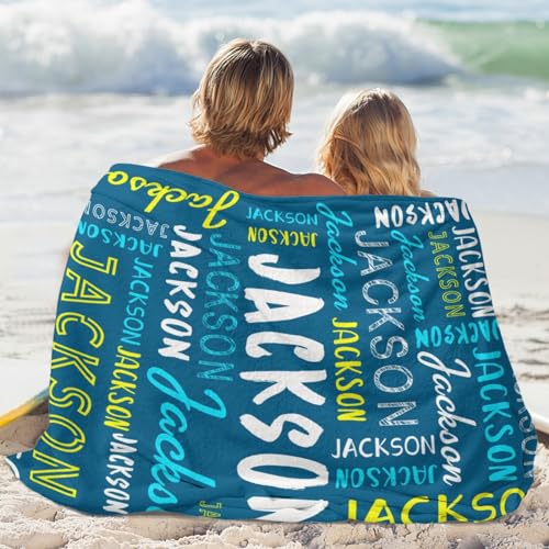 Personalized Name Blanket Customized Baby Blankets for Girls Boys Adults Monogrammed Blankets and Throws Christmas Birthday Mothers Fathers Valentines Day Gift