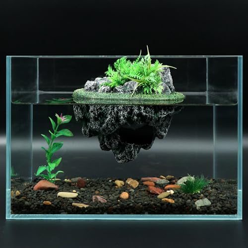 Image of AQUA KT Turtle Floating Rock Tortoise Dock Basking Island Platform for Aquarium Pond Terrarium Habitat Decoration