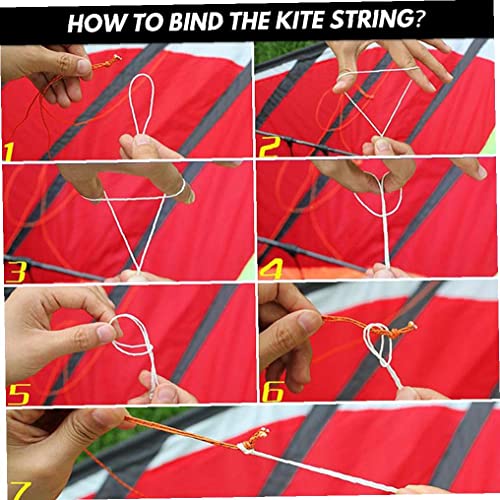 Regenbogen-Kites Dual Line Parafoil Kite Outdoor Große Stunt-Fallschirm-Drachen Mit 2 Griff 30m-Linie Rot - Image 3