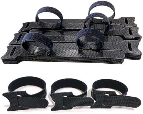 Reusable fastening Cable Ties for Cable Management with Hook and Loop,Multifunctional Cable Ties Cable Management for Home, Office and Garage black image 2