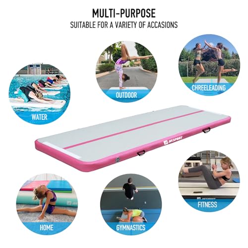 image for AKSPORT Air Mat Tumble Track Gymnastics Tumbling Mat Inflatable Floor 