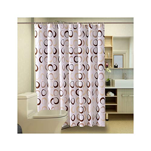 DOLOVE Lustiger Duschvorhang Antischimmel Kreise 3D Duschvorhang Für Badewanne Badewannenvorhang Anti-Schimmel 80x180 cm Cover