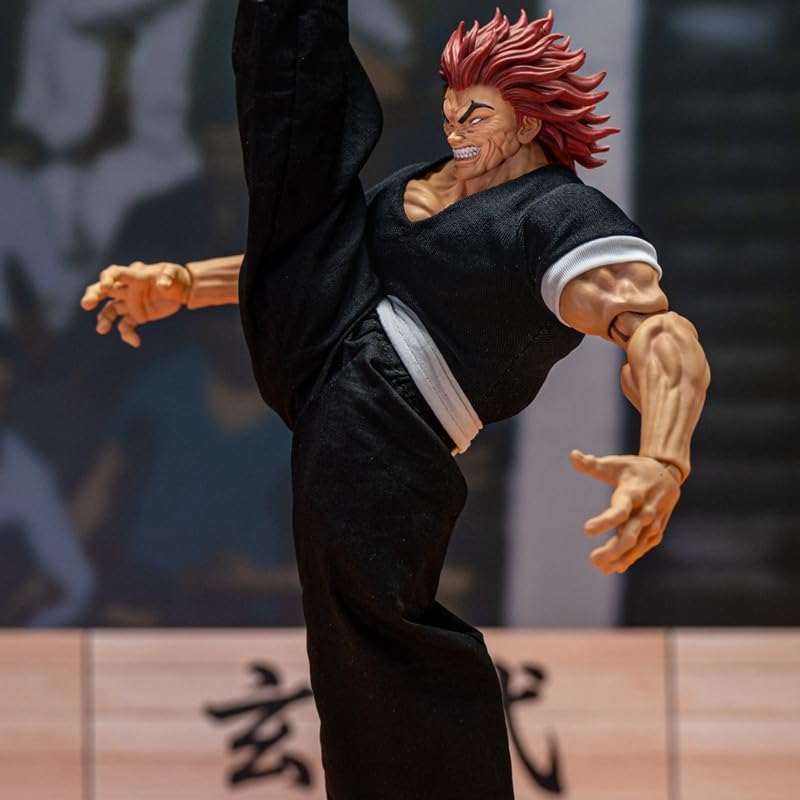 REOZIGN Hanma Yujiro Action figure in PVC fatte a mano, muscoli da combattimento mobili, 18 cm/7,1 pollici, souvenir da collezione