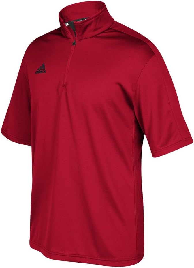 adidas Game Built Short Sleeve QuarterZip Top Men's Multisport, Power Red XX-Large