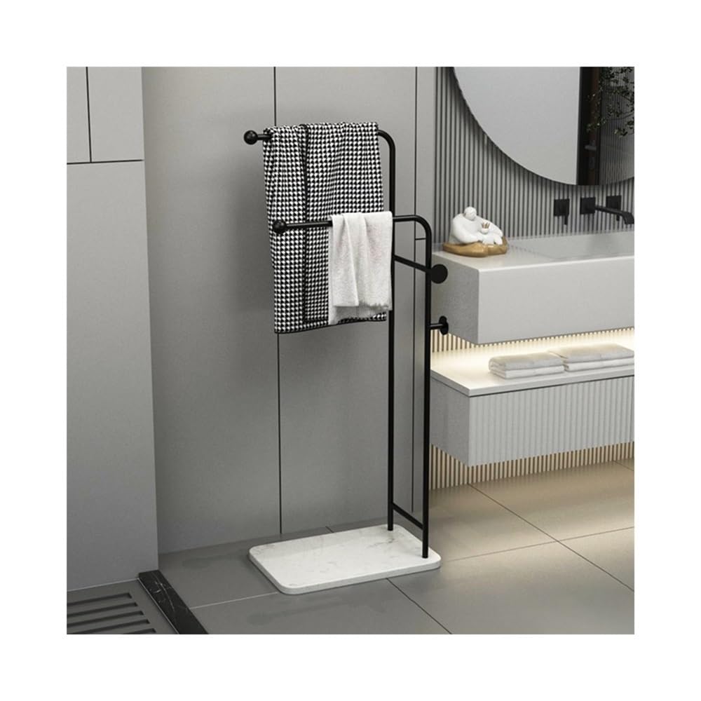 towel rail Towel Rack Bathroom Floor-standing Nordic Iron Toilet Clothes(Gold)