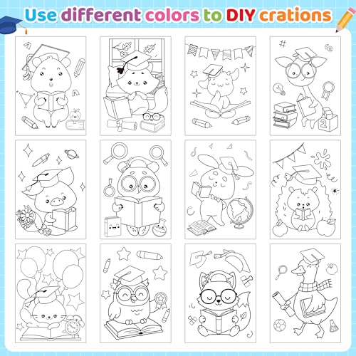 Image of Bulk Graduation Coloring Books - 24 Pcs Kindergarten Graduate Mini DIY Books for Kid Preschool Congrats Grad Coloring Booklet for School Grad Ceremony Party Favor School Classroom Gift Goodies Stuffer