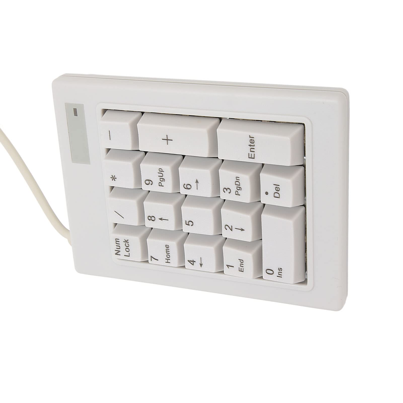 Tastierino numerico meccanico silenzioso a 17 tasti Interruttore ad azione lineare Materiale ABS Tastiera portatile con tastierino numerico USB cablato per contabilità in ufficio