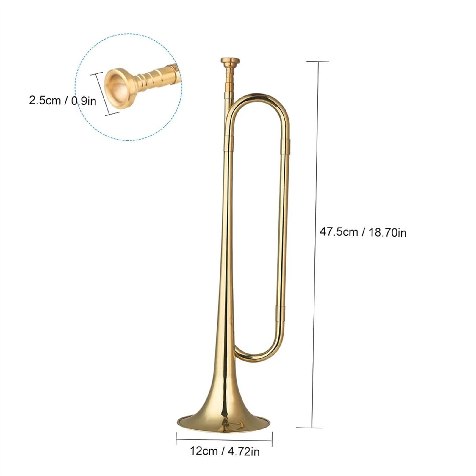 Standard Trompeten Messing C Bugle Call Vergoldete Trompete Horn Für Anfänger Professionelle Gold Trompete