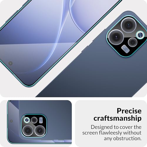 Image of ArmourPro Tempered Glass and Black Camera Lens Protector for Oppo Reno 15c, Edge to Edge Screen Guard, Anti-Bubble, Scratch Resistant, HD Clear, Anti-Fingerprint, Installation Kit | Black