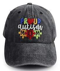 Proud Autism Mom Embroidered Black