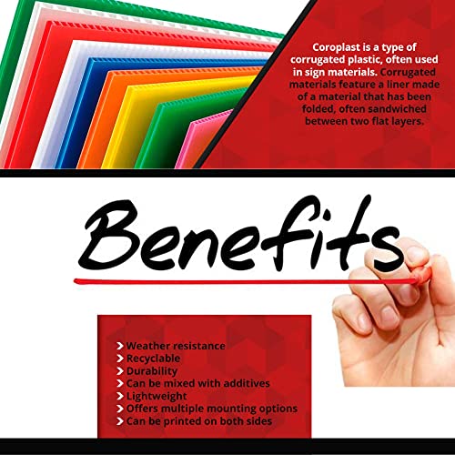 Neoplex 24" X 36" White Corrugated Plastic Replacement Panel For Sidewalk Sandwich Board A-Frame Signs #TOP2