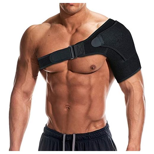 Shoulder Support Brace with Pressure Pad for Men Women, Adjustable Shoulder Brace for Torn Rotator Cuff, Tendonitis, Dislocation, AC Joint, Bursitis, Labrum Tear, Pain, Fits Right or Left Shoulder