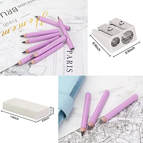 Lápiz triangular grueso 3.5 pulg, 5mm mina, rosa claro x8 miniatura 4