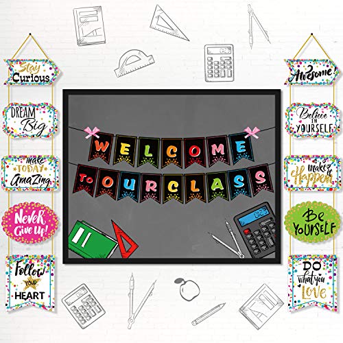 Classroom-Decoration-Poster-Motivational-Porch-Sign-with-Positive-Sayings-Confetti-Leaves-Bulletin-Board-Inspirational-Posters-Banner-for-Students-Teacher-Elementary-Middle-SchoolConfetti-Style