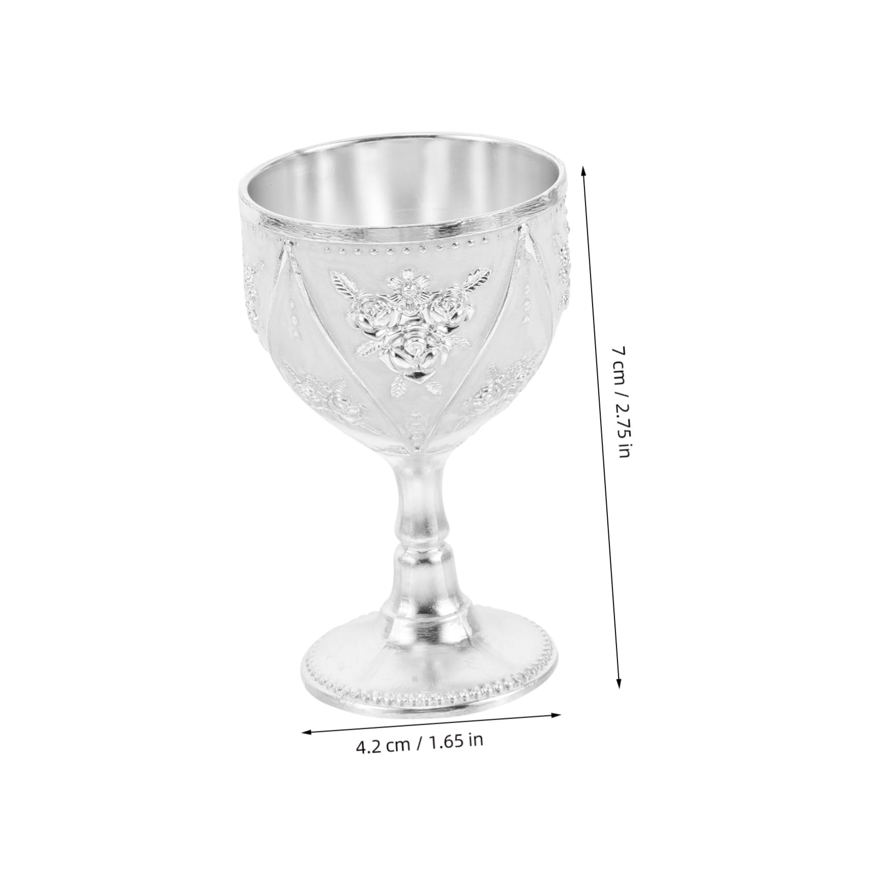 Ciieeo 2Pcs European Style Wine Goblets Vintage High Foot Design Wine Holders Elegant Party Cups with Smooth Surface Unique Home Decor and Option