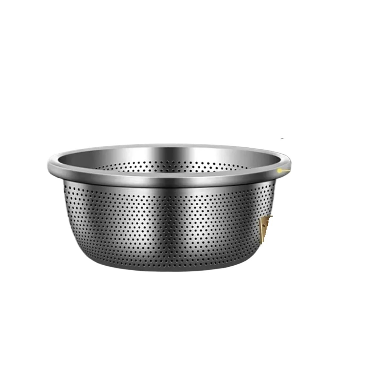 Durszlak Sitko Miska do mieszania 304 Kosz spustowy ze stali nierdzewnej Warzywo Ryż Umywalka Sito wycieku wody Siatka filtra sezamowego(28cm hole basin)