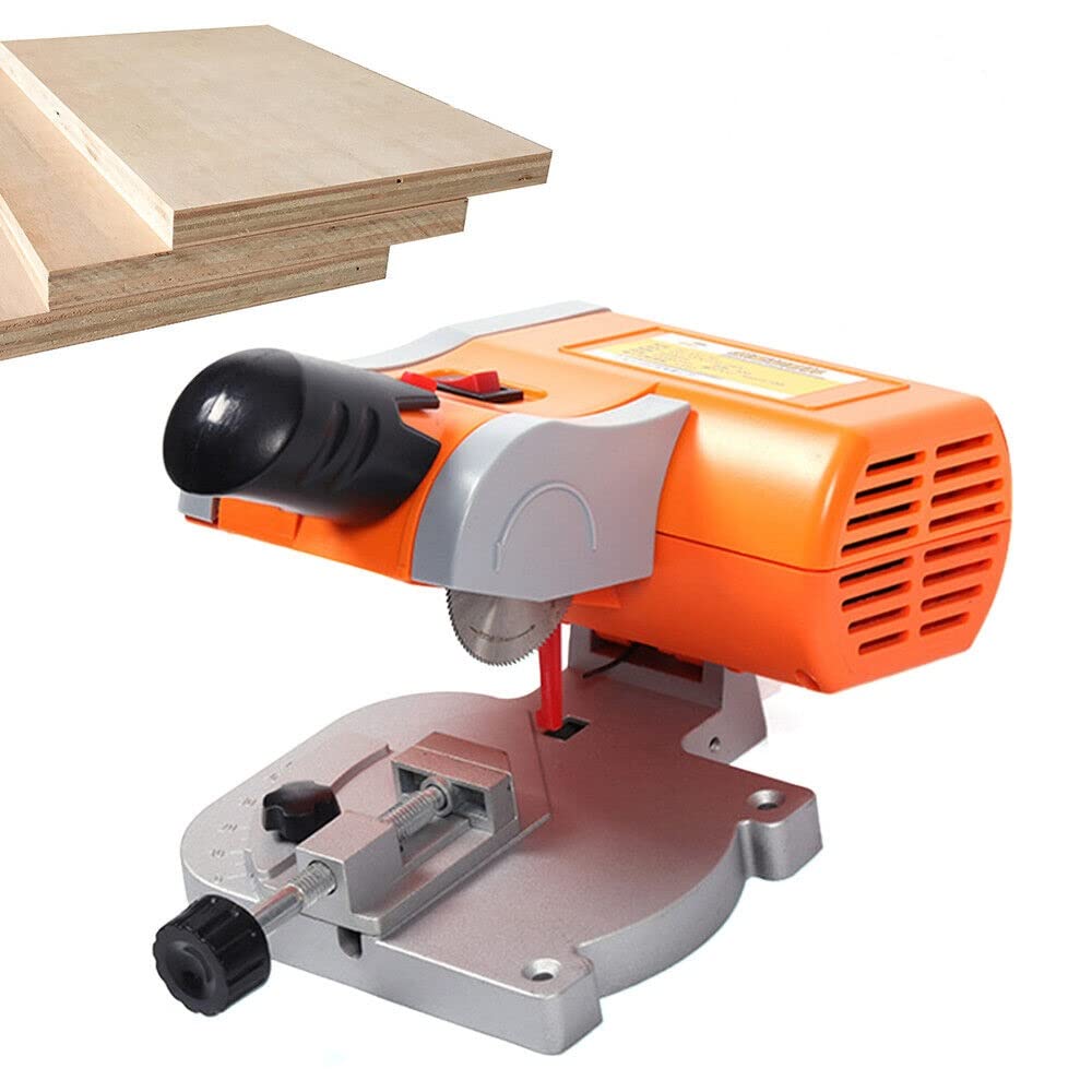 2" Mini Bench Cut-Off Chop Saw +/-45° Miter Saw Wood Metal Cutter Hobby Craft,with Clampfor Cut Soft Metal, Wood, Plastic, and Other Light Materials
