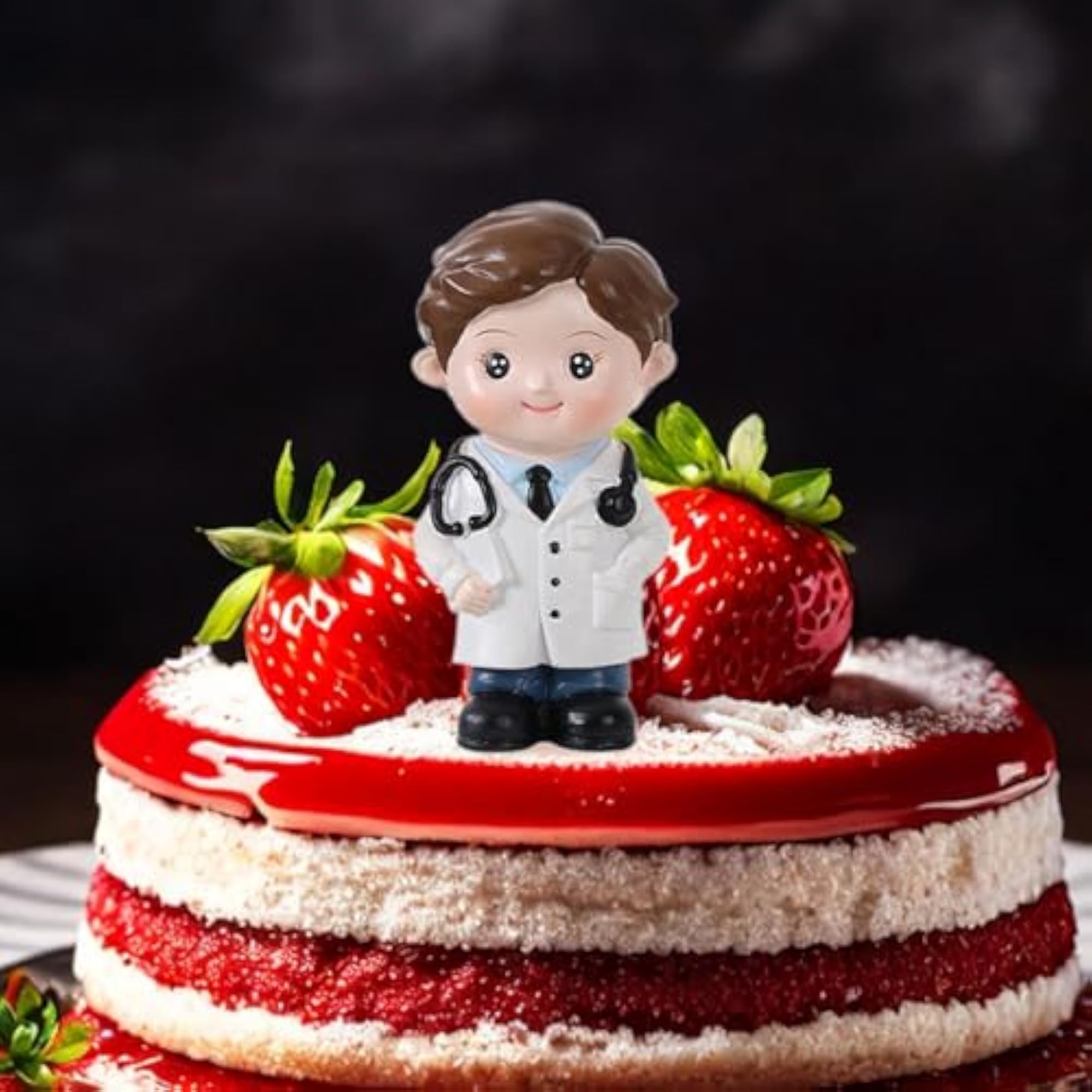 Doctor Statue Collectible Cute Cake Topper