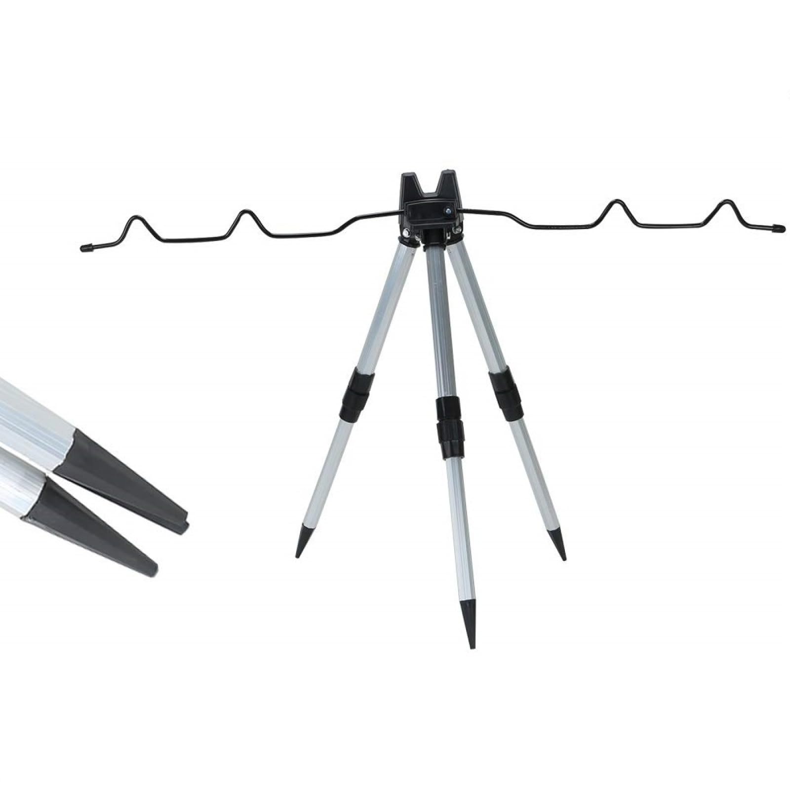 YORKING Portable Fishing Rods Tripod Stand Hold 5pcs Fishing Rod Sea Coasting Rock Fish for Sea Beach Shore Pier Tackle Telescopic
