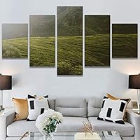 SIGNWIN 5 Panel Canvas Wall Art Greenlands for Home Decorations Ready to Hang - 60