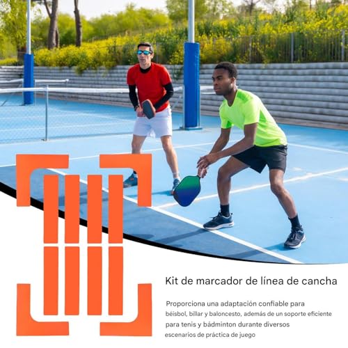 Kit de marcaje para pistas de pickleball portátil con accesorios antiviento 3