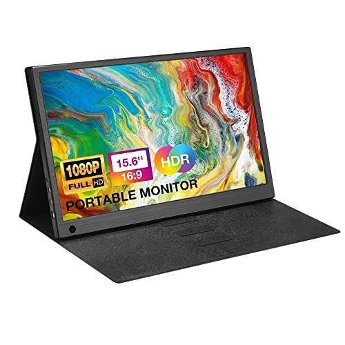 Miracle Digital 15.6 inch 39.624cm Portable Ultra Non-Touch Monitor Hi-Def 1920 x 1080 Pixels 2K Full HD Eye Care IPS Monitor 2-Way Powered 60W USB- C with Smart Metal Stand with Leather Case Cover