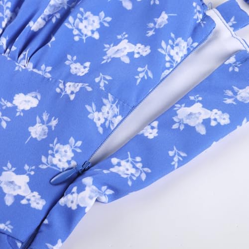 Image of Scarlet Darkness Floral Mini Corset Dress for Women Teen 2026 Summer Spring Flowy A-Line Sundress with Pockets