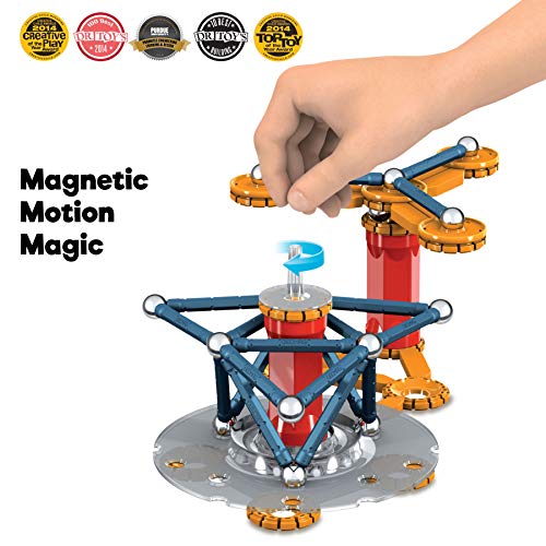Geomag Magnetic Toys | Kids Stem Building Toys | Mechanics Magnetic Motion | Magnet Gears Construction | Educational Gifts | Swiss-Made | Age 7+ 86 Piece #TOP2