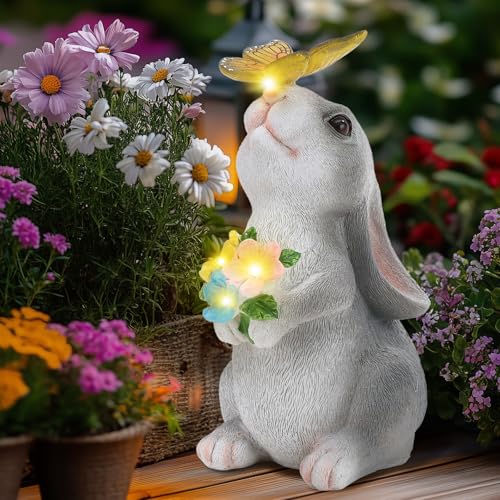Cuteefun Kaninchen Solar Gartendeko für Draußen, Garten Tier Dekoration mit Solar Licht, Wetterfest und Langlebig, Deko Draußen Figuren für Garten Rasen, Housewarming Frauen Mum Geburtstag Geschenk Cuteefun Kaninchen Solar Gartendeko für Draußen, Garten Tier Dekoration mit Solar Licht, Wetterfest und Langlebig, Deko Draußen Figuren für Garten Rasen, Housewarming Frauen Mum Geburtstag Geschenk