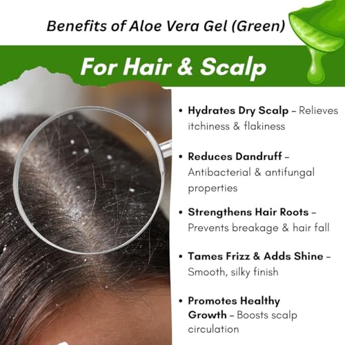 Image of Khadi 100% Pure and Natural Green Aloe Vera Gel - Soothing Hydration for Skin & Hair | Pure & Natural Aloe Vera Gel for Face, Acne, Scars, Dark Circles & Sunburn - 200GM