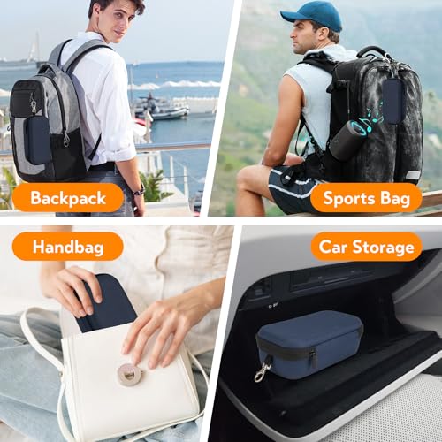 Image of Double Eyeglasses Case, Hard Shell Dual Glasses Case Travel Sunglasses Organizer for Men Women