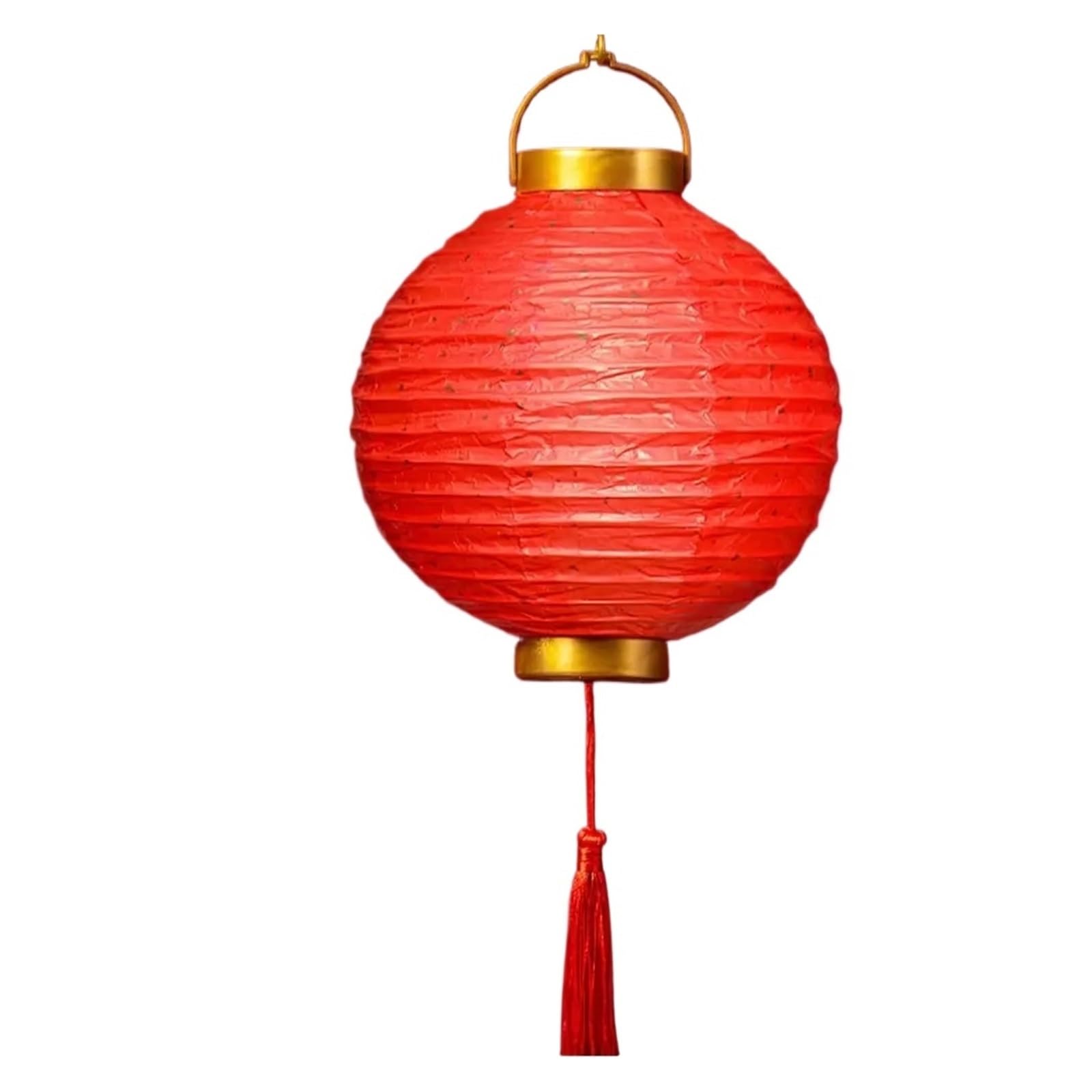 Zyayng Color1 2Pcs Lantern Traditional Festival Hanging Portable Good Luck Round Paper For Decoration(Color1)