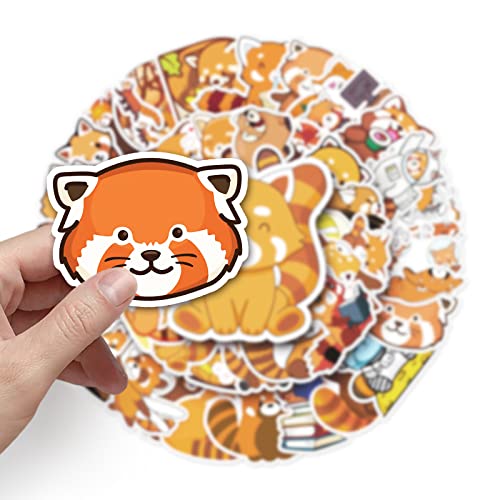 Cute Red Panda Stickers, 50pcs Waterproof Cartoon Panda Stickers for Water Bottle Laptop, Car, Motorcycle, Bicycle - Image 4