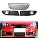 IBDLCXUOP Front Lower Bumper Fog Light Grilles Center Grill Vent Compatible with VW Polo GTI 2006-2009 Car Accessories(1 Pair Grill)