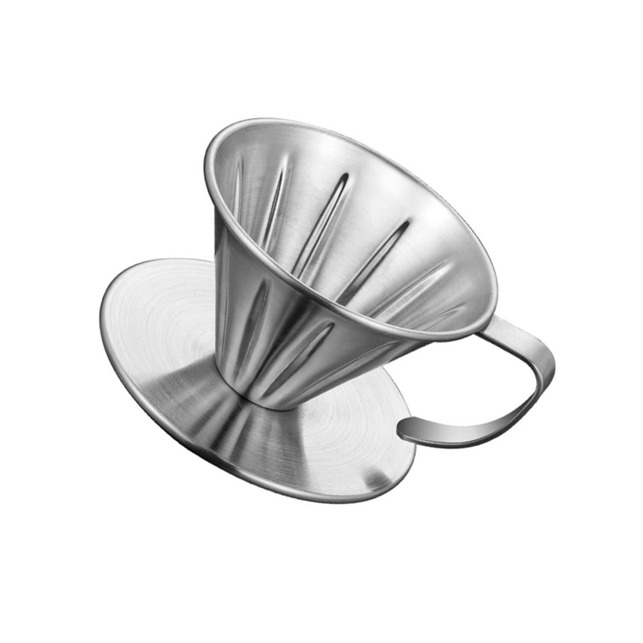 Filtro de Café Reutilizable de Acero Inoxidable con Mango Malla de Precisión para Filtrado Diseño Embudo para Vertido Rápido sin Duradero y Seguro para Uso Doméstico y Oficina