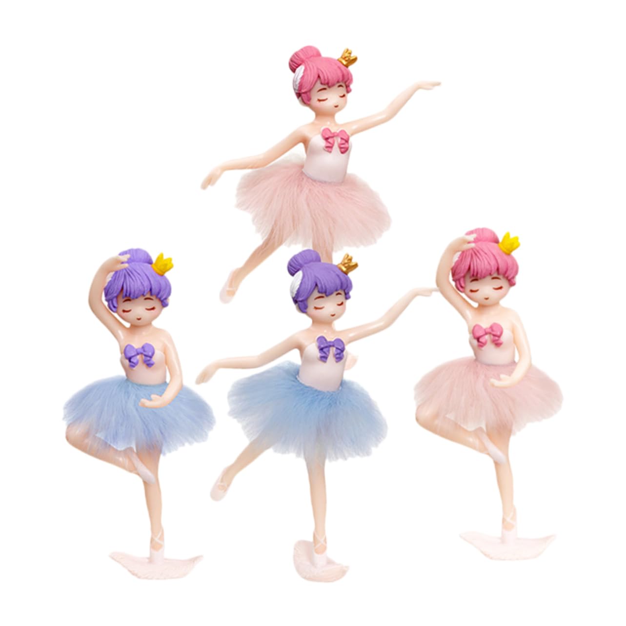 ibasenice 20pièces Décorations De Gâteau Anniversaire Adorables Figurines De Ballerine pour Fête Accessoires De Gâteau Décorations De Ballerine pour Fête Anniversaire Et Événements