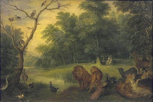 Poster Image Déco d'Art Murale Paradis Jan Brueghel - Tableau Toile 60x90