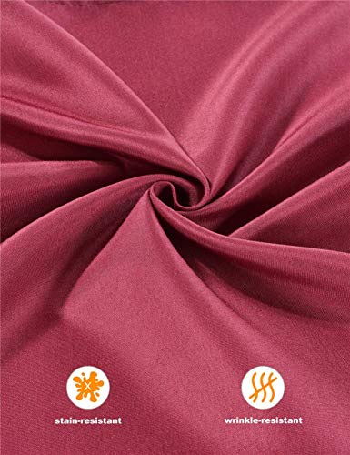 Cieltown Polyester Cloth Napkins Set Of 24, Solid Washable Fabric Napkins 2-Dozen, Perfect For Weddings, Parties, Holiday Dinnerv (17 X 17-Inch, Burgundy) #TOP2