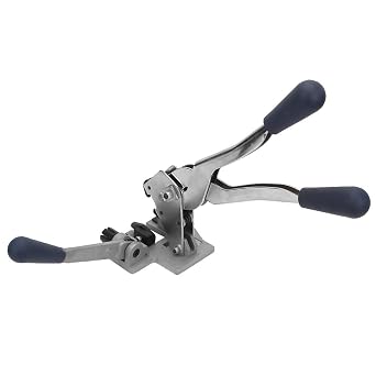Manual Packing Machine, 3 in 1 Tool for Steel Banding, Sheet Metal, Stone, Wooden Box, and Metal Products - Manual Steel Strap Tensioner Crimper and Cutter Strapping Banding Tool