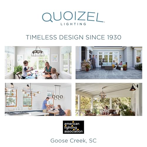 Quoizel Stonington Outdoor Flush Mount Ceiling Light, Coastal Armour 12 Inch 2-Light Mystic Black Vintage Close to Ceiling Light Fixture, Decorative Outside Lights for Patio, Porch or Balcony